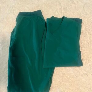 Angie Hunter Green Scrub Set Small